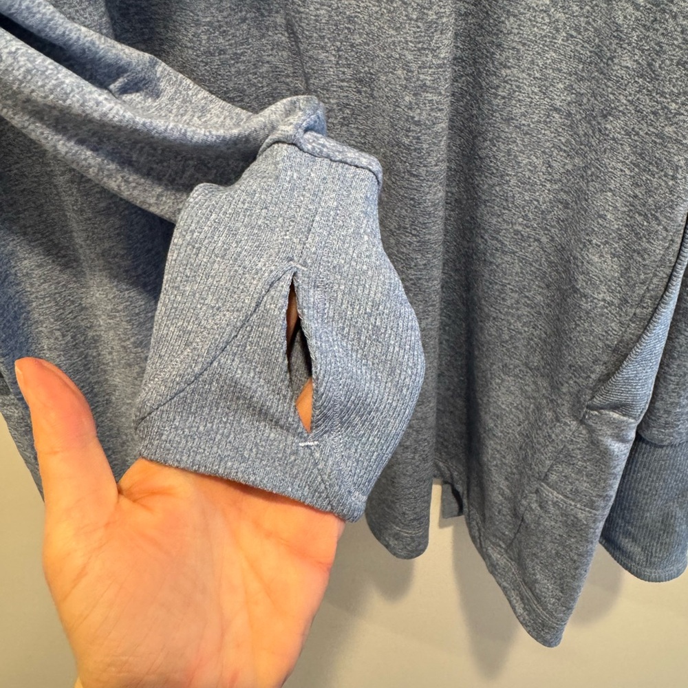 Athleta Uptempo Wrap Hooded Cardigan Blue NWT - Picture 8 of 8